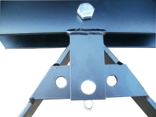 Schneeschild / Gekantet mit abschraubbarer Universal-Halterung / Schwarz / 100 x 40 cm / 3-stufig verstellbar / Für Einachser, Rasenmäher-Trecker - 3