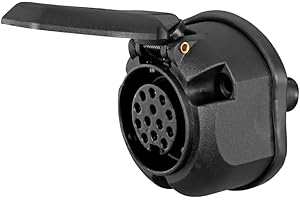 HELLA 8JB 005 949-001 Socket - 12V - 13-pin connector - Plug: Screw Contact - Black