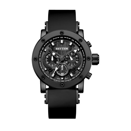 Rhythm (Japan) Stainless Steel Sapphire Glass (Scratch Resistant) Ceramic 10 ATM Wrist Watch Case Size Ø46X12.9mm