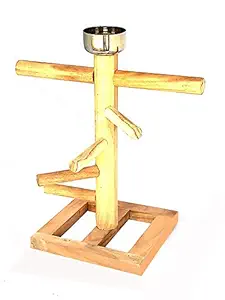 KSK18 Inches Bird Activity cnter Medium Bird Playground for Cockatiels & Small Parrots,African Gery Bird Training Gym Cum Exercise Stand