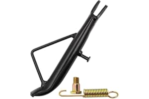 Béquille latérale de moto, Asudaro béquille latérale universelle de béquille de moto d'acier inoxydable béquille latérale de béquille de moto antidérapante pour le scooter de moto