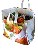 Vitara Organics Eco Vegetable Bag with 6 Pockets for Purchase Vegetables, Provision and More