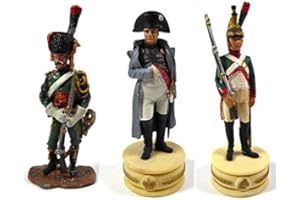 OPO 10 - Set of 3 figures 1/32 60mm soldiers NAPOLEON + DRAGON + REGIMENT on horseback (LS20)