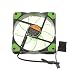 Produktbild 12cm Führte 15 Lampenhalter Lüfter PC-Gehäuse Lüfter Computer-Gaming-CPU-Kühler - Grün, 12x12x0.25CM