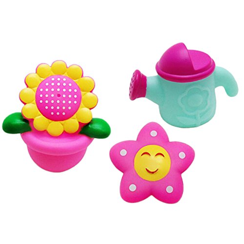 Gazechimp 3 Stück Baby Badespielzeug (Sonnenblume Gießkanne Squirter) Wasserspielzeug - 2