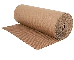 PubZ Brown Packing Cardboard Roll, Corrugated roll 140 GSM 20 Mtr X 22 inchs (20)
