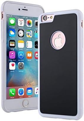 iPhone 7/8 Plus Case, Magic Anti Gravity Adsorption Material Sticks to Glass, Tile, Car GPS, Most Smooth Surface, Magical Nano Sticky for Apple iPhone 7/8 Plus 5.5 inch (White)
