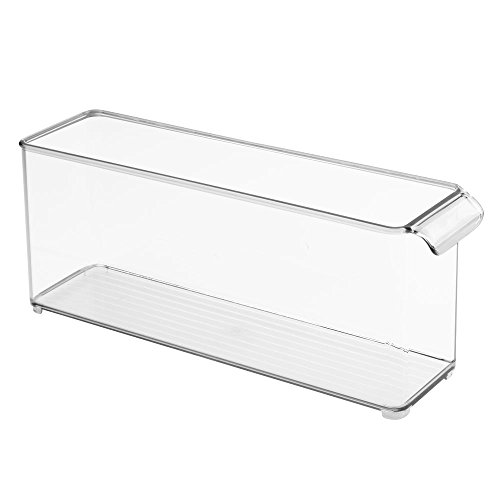InterDesign 72830EU Stapelbare Kühlschrank- und Gefrierschrank-Box 37 x 10 x 15cm, Durchsichtig