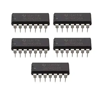 INVENTO 5Pcs SN74HC08N 7408 IC AND Gate Logic Gate, 74HC08, 2 Input, 5.2 mA, 2 V to 6 V, DIP-14