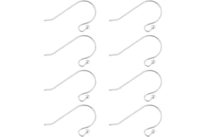 PH PandaHall Ganci per orecchini in argento Sterling 925 con sfere in argento, ganci per orecchini francesi, ganci per orecchini a forma di pesce, per la creazione di gioielli, accessori per orecchini