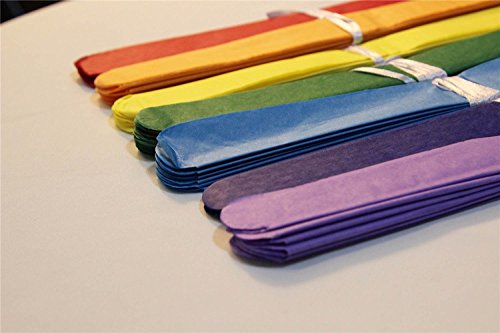 CUTADORNS 14pcs Tissue Paper Flower Big Size, Tissue Paper Flower Ball Pom-poms For Rainbow Theme Party / Wedding / Home / Outdoor Decoration Mixed Colors & Sizes