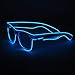 Produktbild Mode Sonnenbrillen Wired Sunglasses LED Batterie Netzteil Light Up Party Glasses (Blue) 1PC Draußen Fahren