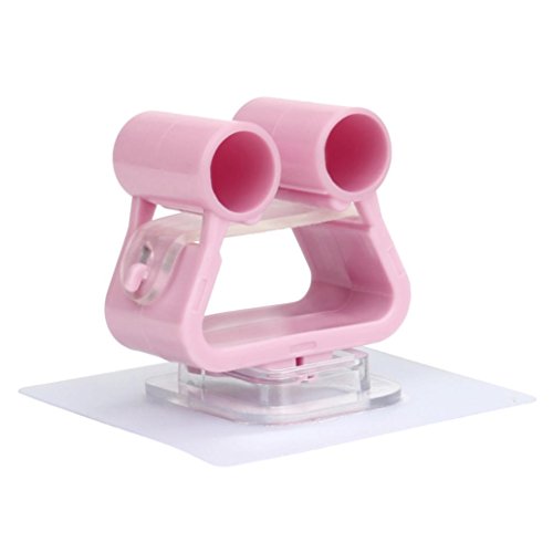 Preisvergleich Produktbild Wandhalter MOP Schirmhalter,Jaminy Aufgesetzt Putzlappen Schirmhalter Bürste Besen Hänger Regale Küche Tool (Rosa)