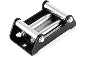 Yctze Universal Winch Roller Fairlead, 110 mm / 4,3 pulgadas de distancia de orificio, cabrestante de metal resistente, galvanizado
