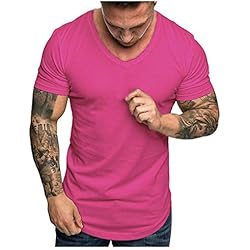 Camisetas Hombre Originales Manga Corta,ZARLLE Camiseta Clásica Cuello Redondo para Hombre, Camisetas Hombre Manga Corta,Tallas Extra Grande S - XXL| T Shirt Crew Neck tee