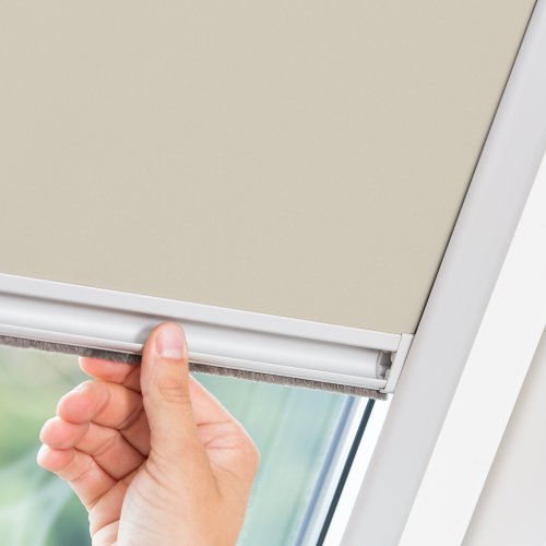 Lichtblick DRS.F06.05 Dachfensterrollo Skylight für Velux Dachfenster, Thermo, Verdunkelung – Creme (F06) - 5