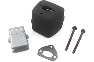 Huri Silencieux d'échappement avec joint pour tronçonneuse Husqvarna 36 41 136 137 141 142 (545006044)