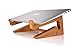 Produktbild OUTOWIN Kreativ Bambus Laptopständer klappbar - Ergonomis Computer Desktop Ständer Vertikal Halterung Wärmeableitung für Alle Apple Macbook, MacBook Air / Macbook Pro / Retina MacBook und Andere 11''-15'' Laptops (Weniger als 35mm dicke)