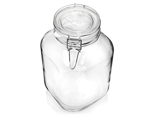 Bormioli Fido Gläser mit Bügelverschluss 2 teilig | Füllmenge 3 L | Luftdichte Konservierung durch den Gummiring sowie den Drahtbügelverschluss - 3