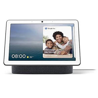 Google Assistant vocal Google Nest Hub Max Charbon