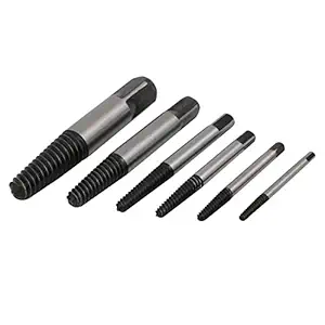 Generic Reverse Threaded Screw Extractor Set Bolt Stud Pipe Remover Tool Kit 6 in 1