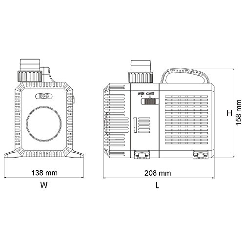 10000l/h 80W SuperECO Teichpumpe Bachlaufpumpe Filterpumpe CTP-10000 - 2