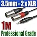 Price comparison product image 3.5mm Stereo Iphone Ipod To 2 x XLR Male Plug Cable 299