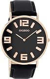 Oozoo Vintage Damenuhr Lederband 42 MM Rose/Schwarz/Schwarz C8849