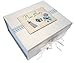 White Cotton Cards Baby A5 Keepsake Box (Blue Rattle)