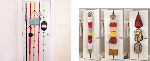 Kammty 2 Packung Sports Ballcap Hut Rack Aufbewahrung / Baseball Cap Halterung / Handtasche Rack Organizer mit 16 (2 x 8) Gap Racks, Hut Sorter Unterstützung bis zu 10KG, schwarz - 7