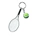 Produktbild Mini-Tennisball Schläger Anhänger Schlüsselring Geschenk - Lila - Silber, medium