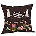 Produktbild ODRD Ostern Baumwolle Platz Kaninchen Throw Kissenbezug Taille Home Decor P Pillow Soft Solid Dekorative Quadrat Wurf Kissenbezüge Set Kissen Fall für Sofa Schlafzimmer Auto Deko Zierkissen Bettwaren