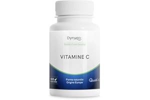 Vitamine C pure Quali®-C - Forme naturelle acide L-ascorbique - Système immunitaire & Antioxydant & Santé de la peau - 500mg / 60 gélules - Formule 100% pure - Origine européenne - Dynveo