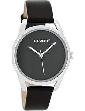 Oozoo Mädchen-/Damenuhr mit Lederband 36 MM Schwarz JR294