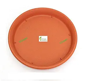 VGreen Garden Store Plastic Bottom Tray, Brown, 20 CM INNER, 5 Pieces