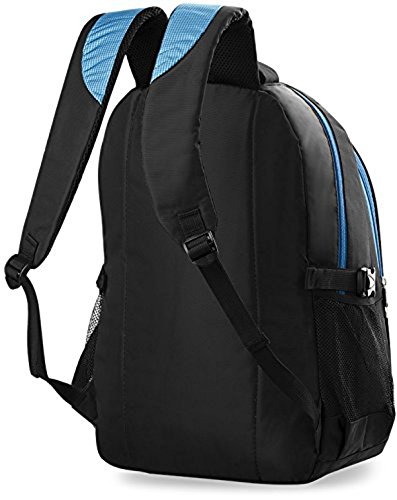 großer Herren – Rucksack Schultasche Freizeittasche Markentasche Bag Street Arbeitstasche verschiedene Farben — präsentiert von RabamtaGO® — (schwarz/blau) - 3