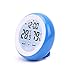 Produktbild NAttnJf Thermometer Hygrometer Wecker Temperatur-Feuchtigkeits-Messgerät Digital-Thermometer-Feuchtigkeits-Hygrometer-Wecker Blau
