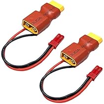 4 Adattatori XT60 Maschio A Femmina Con Spina JST Femmina - Cavo 20 AWG 10 Cm Per RC, Drone, Batterie - 2