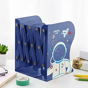Tera13 Space Retractable Foldable Metal Book Shelf | Holder | Bookend | Stand | Rack for Kids and Students Book Shelf for Girls Boys Kids Return Gifts (Space Book Shelf)