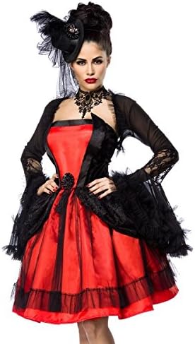High Quality Vampire Costume Set Including Complete Set with Dress, Bolero &amp; Hat Size S – XL (80043) - - 38 cm