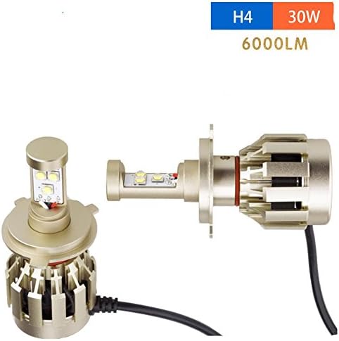 NWYJR LED Car Headlight Super Bright Car LED Headlight Bulbs H4 30W 6000lm Car Exterior White COB Light Bulbs Conversion Kit 10-30v Led Chip , a