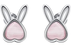 Viwind Boucles d'oreilles pour enfants en argent sterling 925 Boucles d'oreilles pour filles 5 mm Mignon Cubic Zirconia Sécurité pour enfants Bijoux pour cadeau Boucles d'oreilles Helix