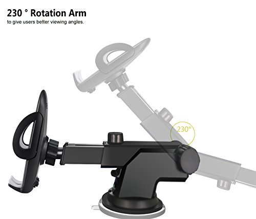 Supporto Auto Smartphone, iAmotus Porta Cellulare Universale Ventosa Fort per Cruscotto Parabrezza e per iPhone X/8/8P/7/6s/6 Samsung Galaxy/Note S8 S7 Huawei Sony e Android Smartphone GPS