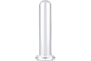 Roluck Plug Anal con Fuerte Ventosa, Dildo Transparente de TPE, Juguetes Sexuales para Hombres, Masaje de Próstata Anal, Masturbación, Estimulación del Punto G para Mujeres, Plug Anal (M)