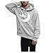 Produktbild Notdark Herren Pullover Fashion Druck Kapuzenpullover Sweatshirt Herren Übergangsjacke per Kordelzug verstellbare Kapuze Herren Outdoor Jacke Slim Fit(2XL,Grau)