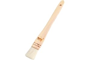 rongweiwang Wooden Handle Brush Straight Edge Sauce Grilling Brush Pastry BBQ Bread Pastry Oil Cream Basting Brush - S