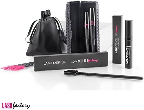 Ultimate 3D Fiber Lashes Gift Set by Lash Factory, Includes our 300X Fiber Mascara, InstaLash One-Step 3D Mascara, Lash Science Eyelash Growth Serum, 50 Disposable Lash Brushes, and Premium Lash Defining Comb and Brow Brush