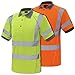 Produktbild Kurzärmelig Gelüfftet Hi Vis Fluoreszierende Poloshirt EN471 mit Maschendraht Unterarm Einsätze. Gelb ODER Orange Größen Extra Klein - 5XL - Kommt mit Tigerbox Antibakteriell Stift