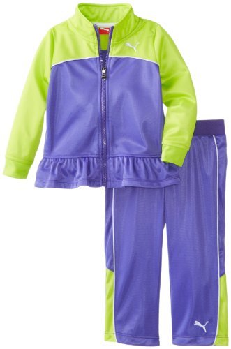 PUMA Baby Girls Infant Colorblock Peplum Tricot Set, Simply Purple, 18 Months Color: Simply Purple Size: 18 Months (Baby/Babe/Infant - Little ones)