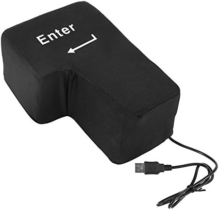 Funny Card Games Supersized USB Large Enter Key Desktop Table Pillows , Home USB Button Office Desktop Foam Nap Pillow Vent Tool Peripheral Keys